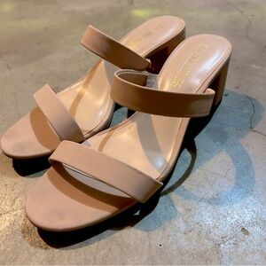 Nude shoes worn once. Perfect for the next wedding